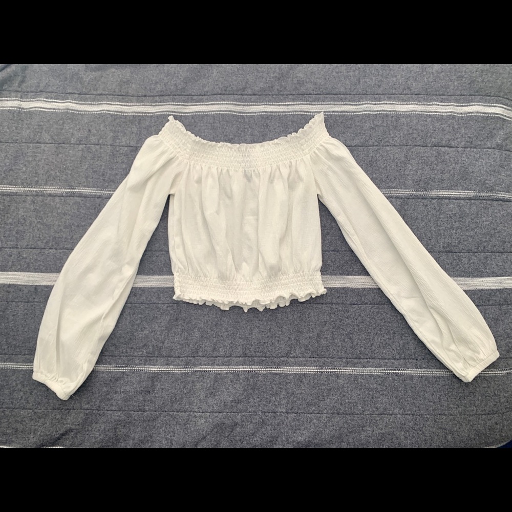 White off-the-shoulder top